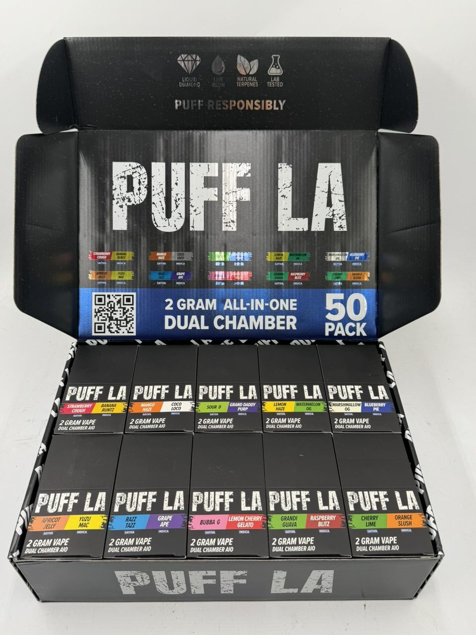 puff la 2g dual chamber disposable with pre rolls