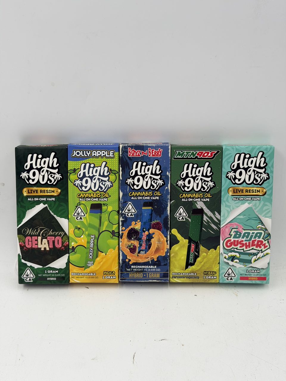 high 90s 1g disposable